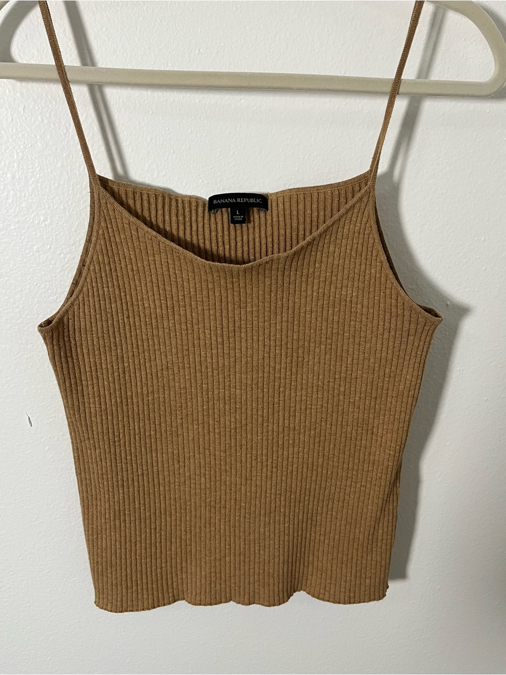 Banana Republic Ribbed Camisole Tank in Camel
